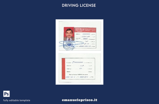verified style modello di patente di guida libica in stile verificato template